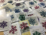50 snowflake postage stamps