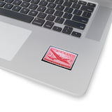Air Mail Plane Red Stamp Sticker