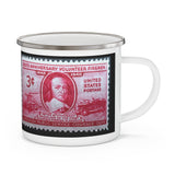 Volunteer Fire Fighter Stamp Enamel Mug