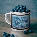 Texas State Stamp Enamel Mug