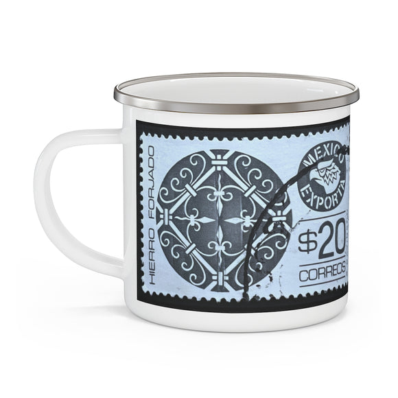 Patterm Stamp Enamel Mug