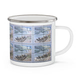 Cape Hatteras Stamp Enamel Mug