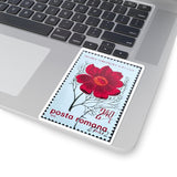 Red Flower Stamp Sticker