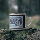 Microscope Stamp Enamel Mug