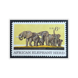 Elephant Herd Stamp Sticker