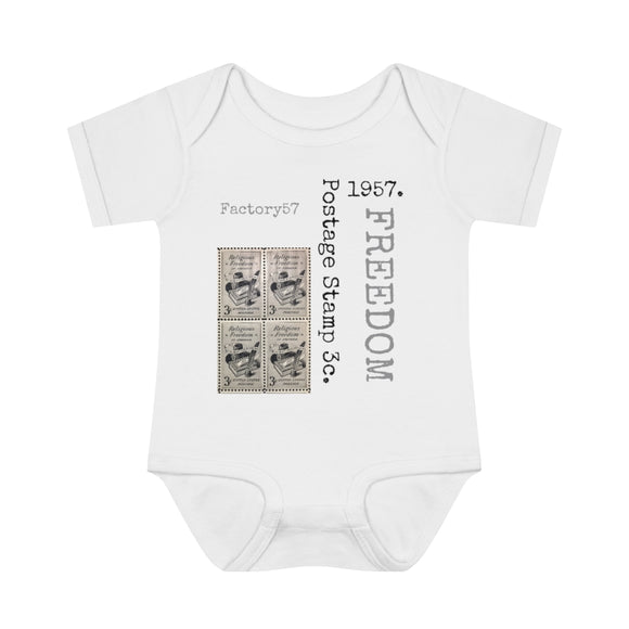 Freedom of Religion 1957 Postage Stamp - Infant Baby Rib Bodysuit 0M - 24Mo