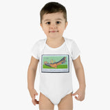 Haida Canoe Stamp Baby Onesie