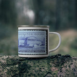 U.S. Supreme Court 1950 USA Vintage Postage Stamp Enamel Camping Mug
