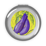 Eggplant Compact Travel Mirror