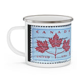 Canada Vintage Postage Stamp Enamel Camping Mug
