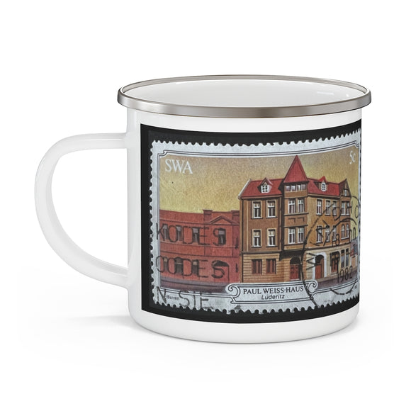 Architecture 1982 Stamp Enamel Mug