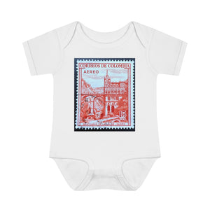 Columbia Castle Stamp Baby Onesie