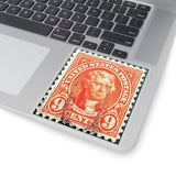 Jefferson Orange Stamp Sticker