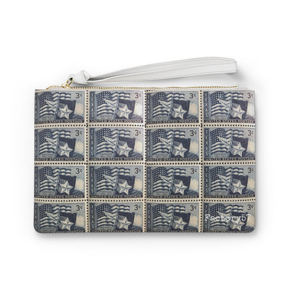 Texas Stamp Clutch Bag