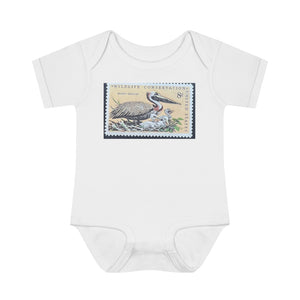 Pelican Stamp Baby Onesie