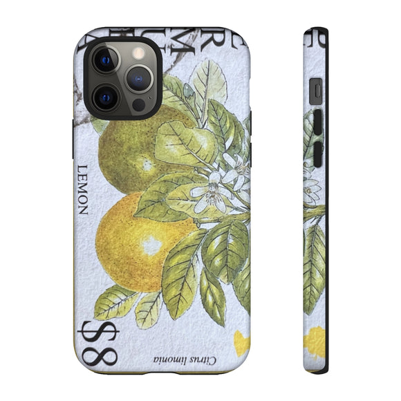 Lemon Citrus Stamp - Tough Phone Case