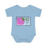 Strawberry Stamp Baby Onesie