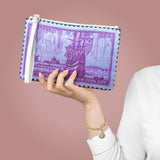 New York Postage Stamp Clutch Bag