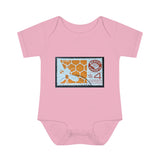 Honey Comb Stamp Baby Onesie