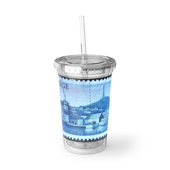 Norway Harbor Stamp Acrylic Cup