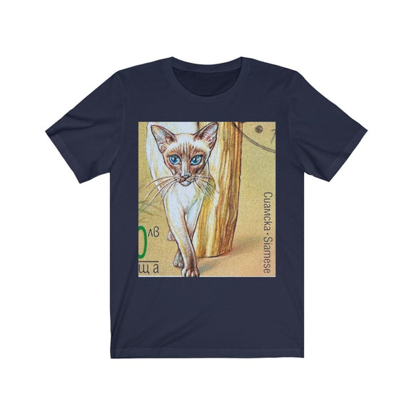 Siamese Cat Stamp T-shirt