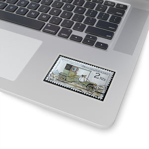 Vintage Car Stamp Sticker