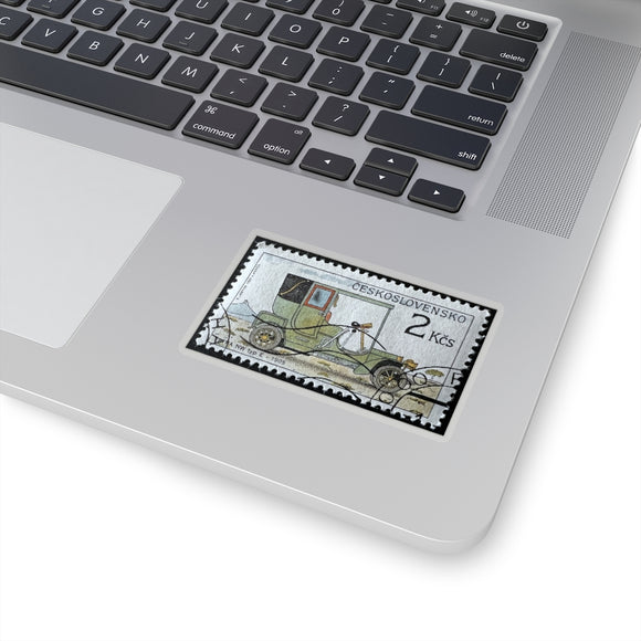 Vintage Car Stamp Sticker