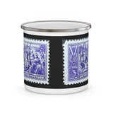 Baseball Stamp Enamel Mug
