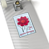 Red Flower Stamp Sticker