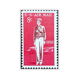 Amelia Earhart Stamp Sticker