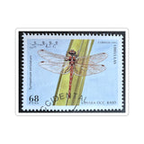 Dragonfly Insect Vintage Postage Stamp Sticker