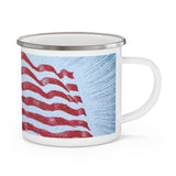 US Flag Enamel Mug