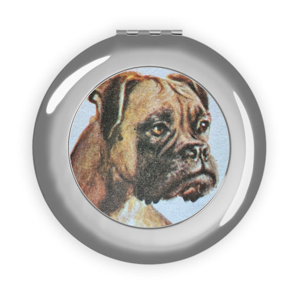 Boxer Dog Compact Travel Mirror