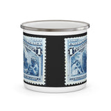 Columbus Blue 1492 Stamp Enamel Mug