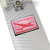 Air Mail Plane Red Stamp Sticker
