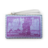 New York Postage Stamp Clutch Bag