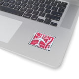 Red Air Mail Stamp Sticker