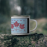 Canada Vintage Postage Stamp Enamel Camping Mug