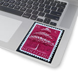 Maroon Tree Stamp Sticker