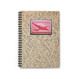 Airmail Plane Stamp Spiral Notebook