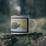 Bald Eagle Vintage Postage Stamp Enamel Camping Mug