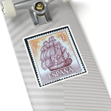 Ship at Sunset Stamp Sticker