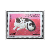 Black and White Cat Stamp Sticker