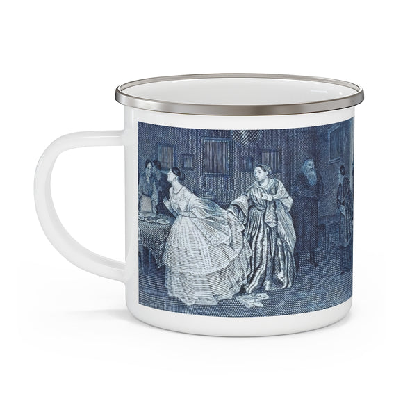 Victorian Stamp Enamel Mug
