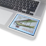 Plane Poland Stamp Sticker