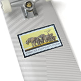 Elephant Herd Stamp Sticker