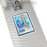 Space Rocket Stamp Sticker