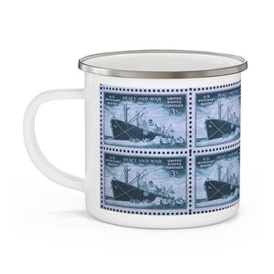 Peace & War 1946 Stamp Enamel Mug