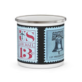 Liberty Bell Stamp Enamel Mug