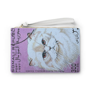 White Cat Clutch Bag